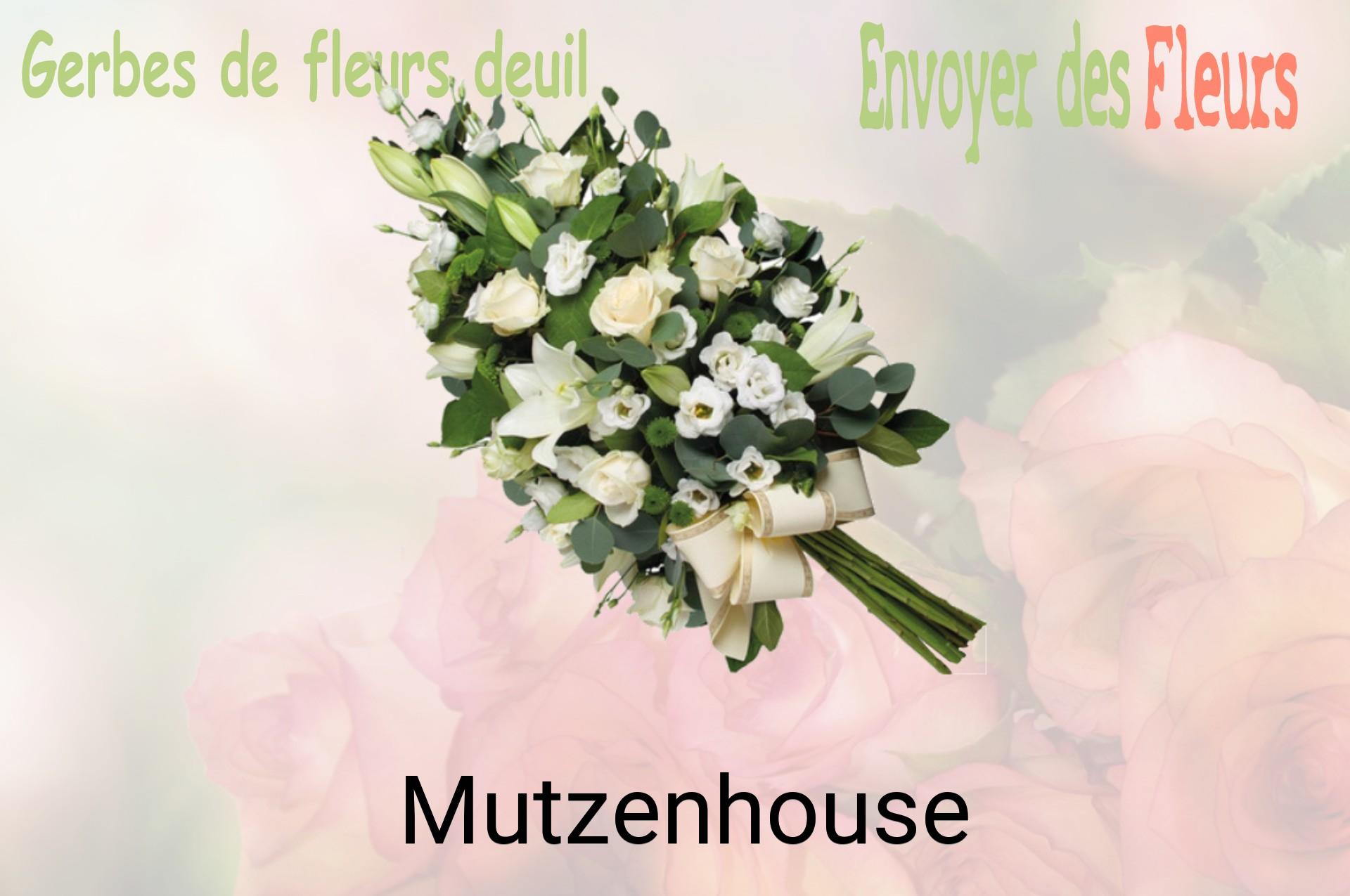 Gerbe de fleurs de deuil livrée à Mutzenhouse